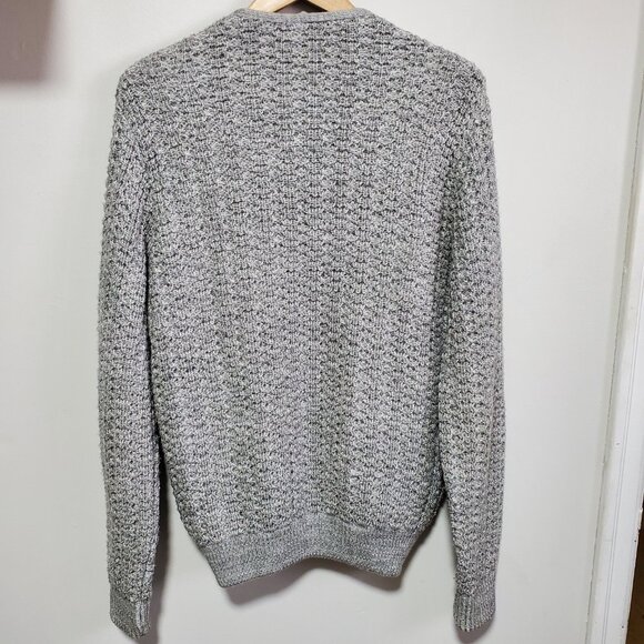 SEARS Vintage 80s Cable Knit Chunky Grandpa Cardigan Button Front Men’s Medium - Picture 7 of 10